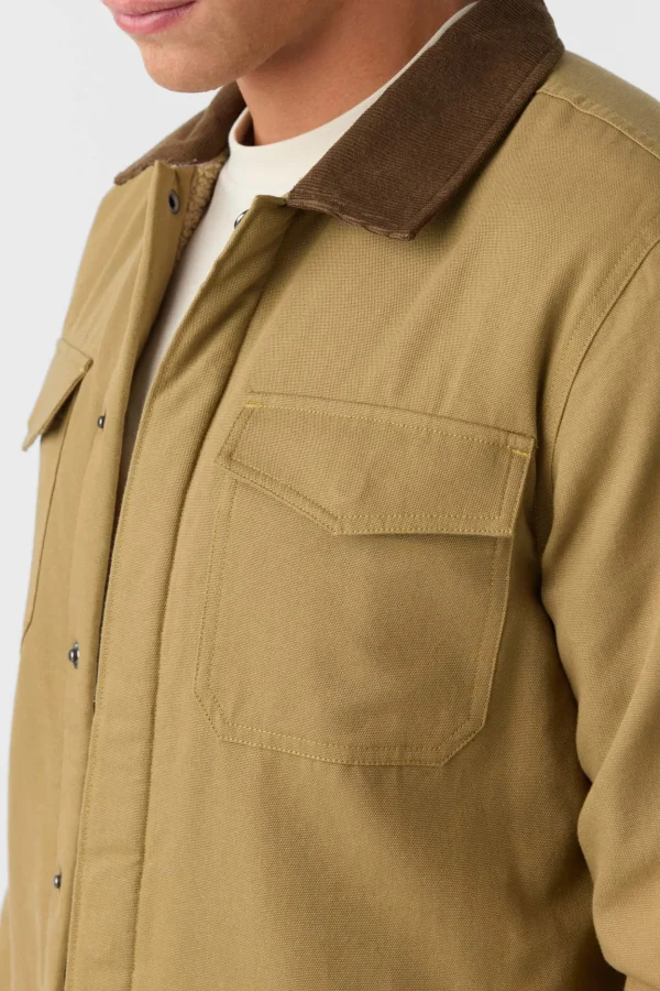 O’Neill Jackets^BRONSEN HIGH PILE LINED JACKET DARK KHAKI