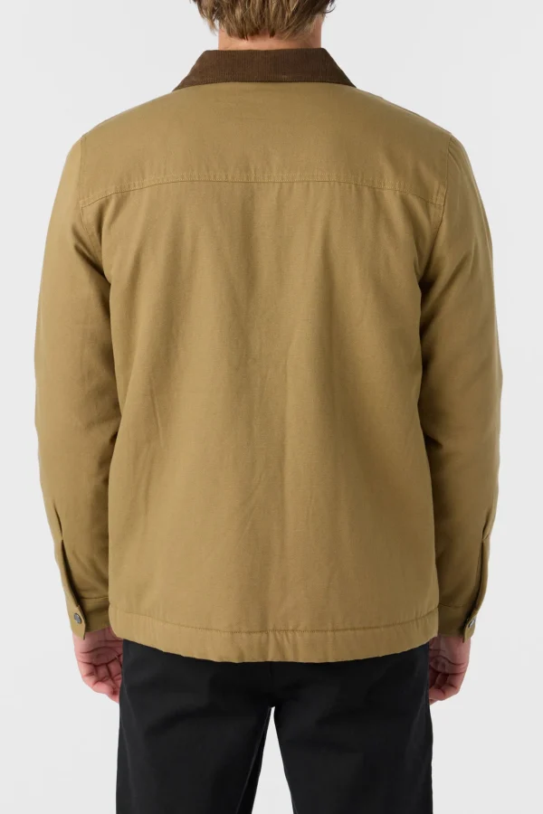 O’Neill Jackets^BRONSEN HIGH PILE LINED JACKET DARK KHAKI