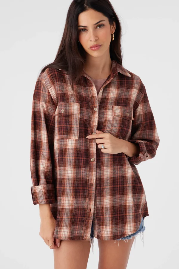 O’Neill Tops^BROOKS FLANNEL OVERSIZED FIT SHIRT SIERRA