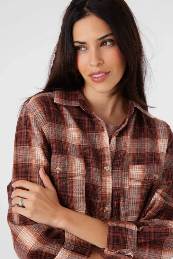 O’Neill Tops^BROOKS FLANNEL OVERSIZED FIT SHIRT SIERRA