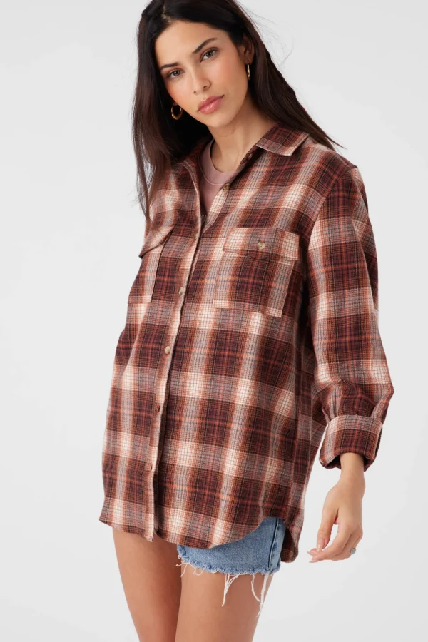 O’Neill Tops^BROOKS FLANNEL OVERSIZED FIT SHIRT SIERRA