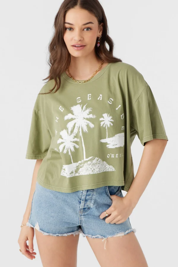 O’Neill Graphic Tees & Tanks^BY THE SEASIDE TEE OIL GREEN