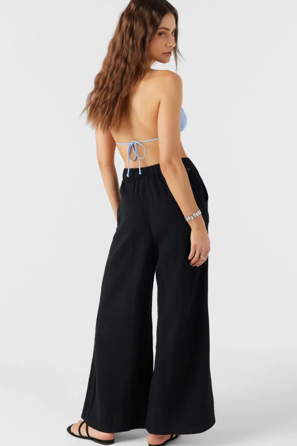 O’Neill Bottoms^CARALEE DOUBLE GAUZE PANTS BLACK