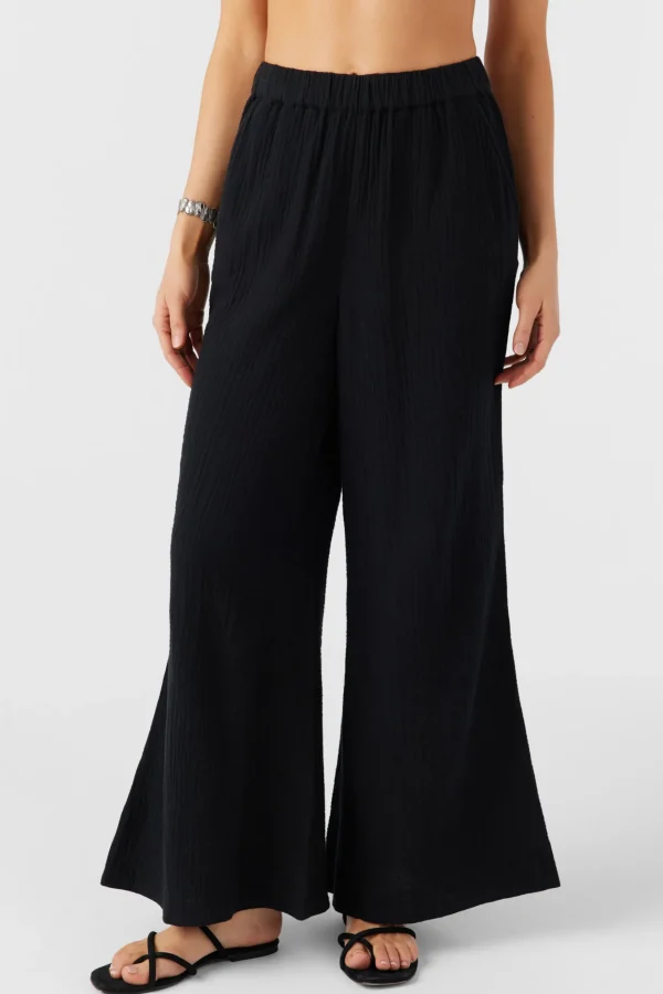 O’Neill Bottoms^CARALEE DOUBLE GAUZE PANTS BLACK