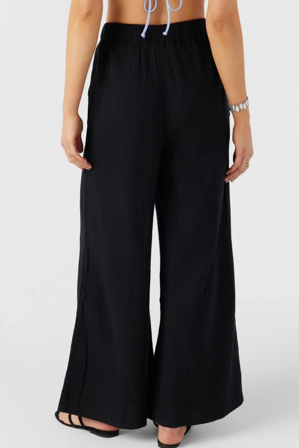 O’Neill Bottoms^CARALEE DOUBLE GAUZE PANTS BLACK