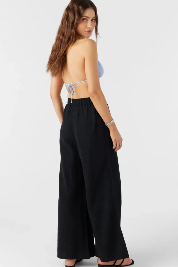 O’Neill Bottoms^CARALEE DOUBLE GAUZE PANTS BLACK