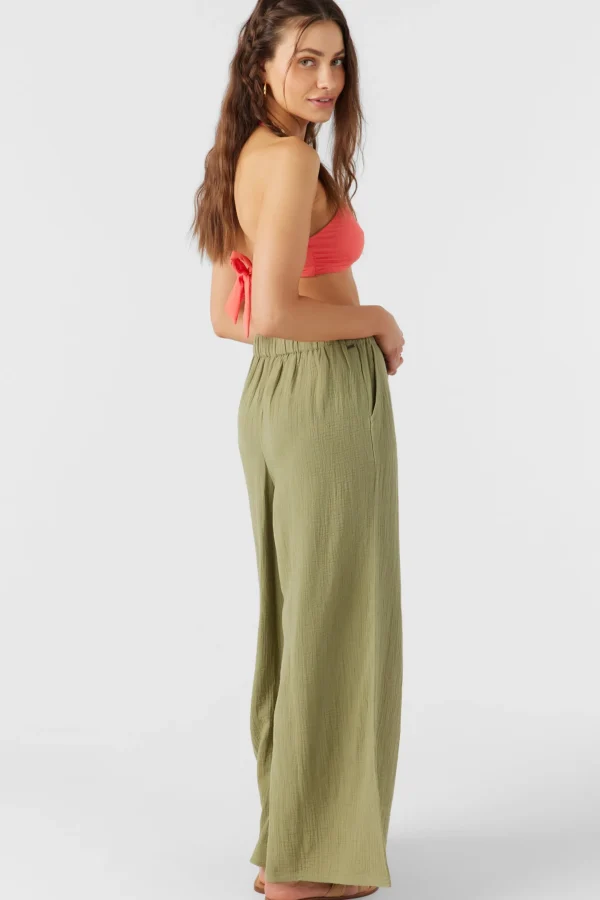 O’Neill Bottoms^CARALEE DOUBLE GAUZE PANTS OIL GREEN