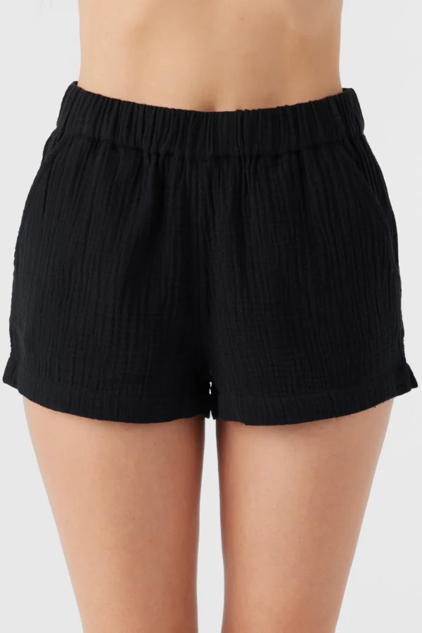 O’Neill Cover-Ups | Bottoms^CARALEE DOUBLE GAUZE SHORTS BLACK