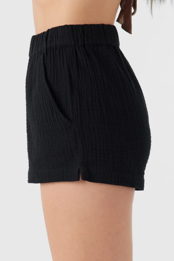 O’Neill Cover-Ups | Bottoms^CARALEE DOUBLE GAUZE SHORTS BLACK