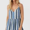 O’Neill Dresses^CHERI FADE STRIPE TIERED DRESS SLATE