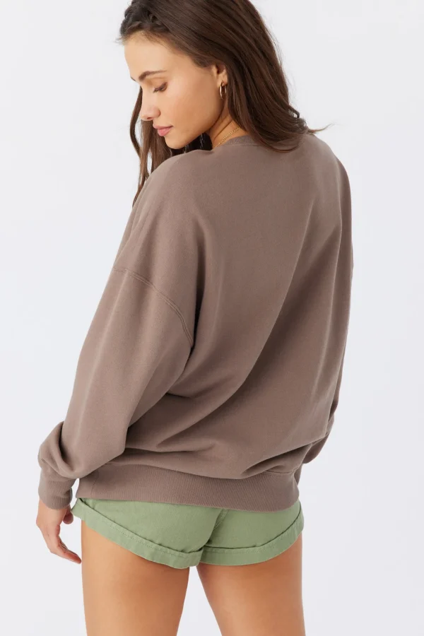 O’Neill Graphic Tees & Tanks^CHOICE CREW NECK OVERSIZED FIT FLEECE PULLOVER DEEP TAUPE