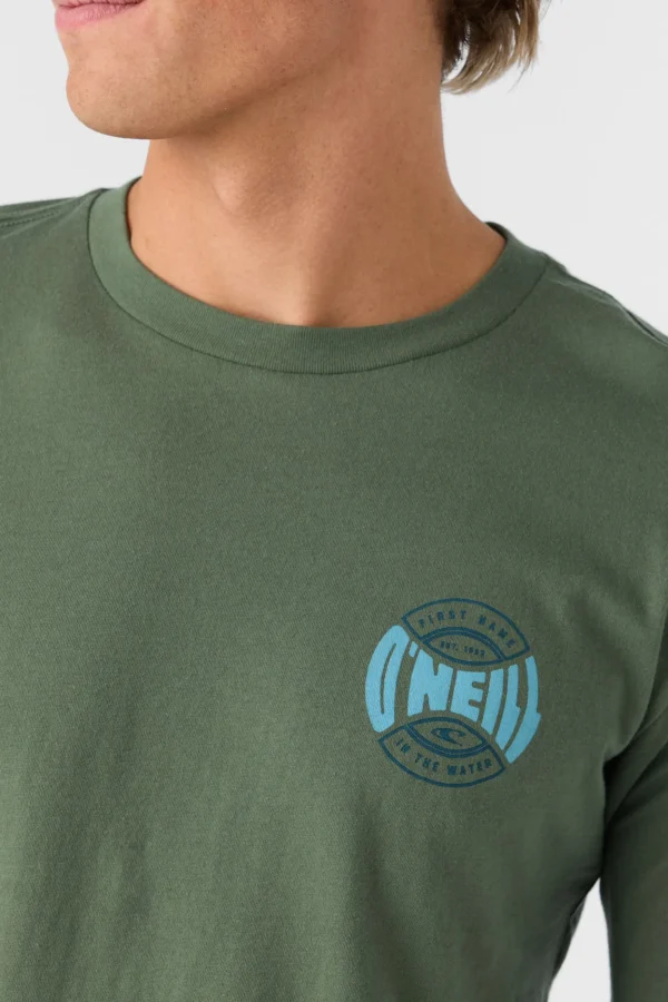 O’Neill Tees^COIN FLIP STANDARD FIT LONG SLEEVE TEE DARK OLIVE