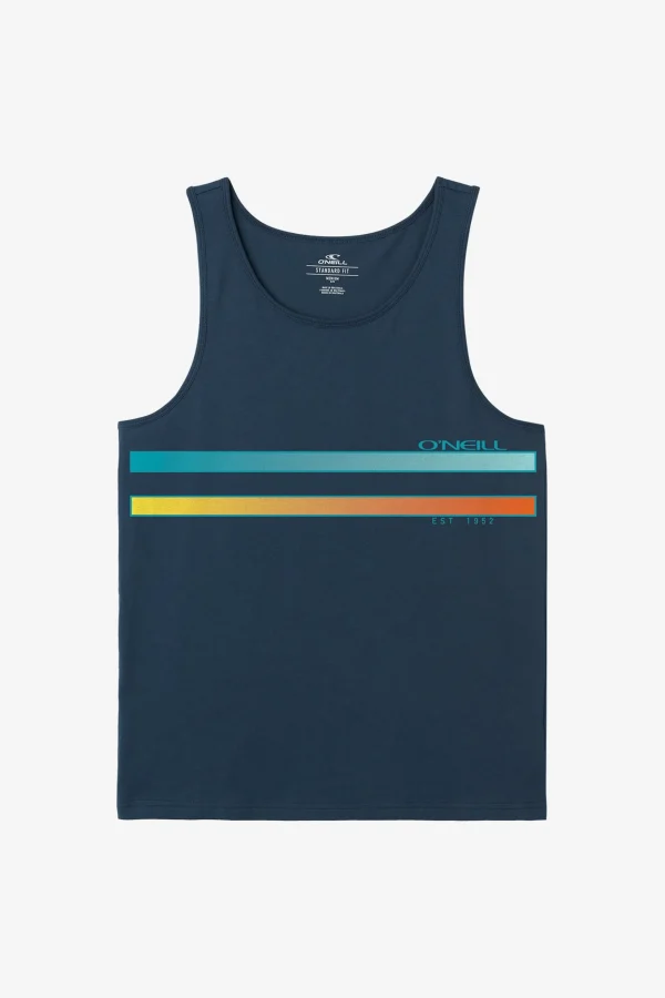 O’Neill Tees^COMP STRIPE TANK NEW NAVY