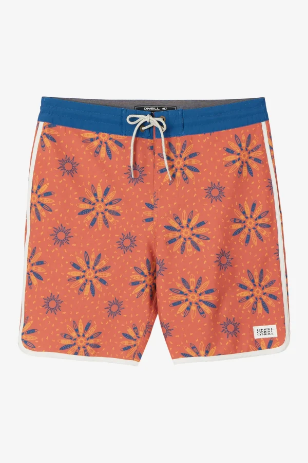 O’Neill Side Pockets^CRUZER SCALLOP 18" BOARDSHORTS BRICK