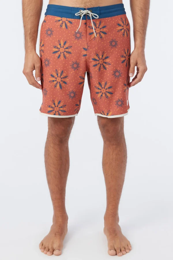 O’Neill Side Pockets^CRUZER SCALLOP 18" BOARDSHORTS BRICK