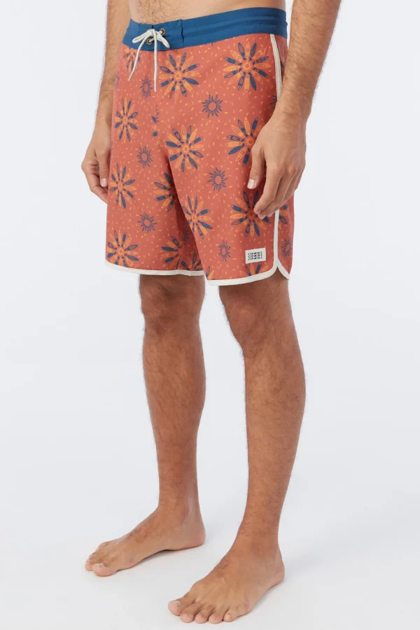 O’Neill Side Pockets^CRUZER SCALLOP 18" BOARDSHORTS BRICK