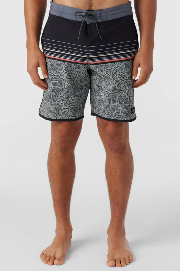 O’Neill Side Pockets^CRUZER SCALLOP 18" BOARDSHORTS GRAPHITE