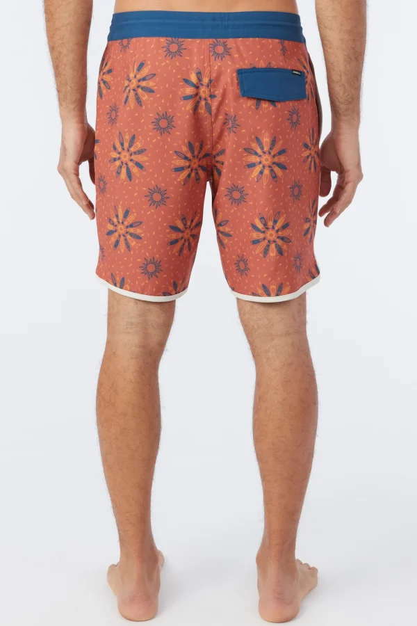 O’Neill Side Pockets^CRUZER SCALLOP 18" BOARDSHORTS BRICK