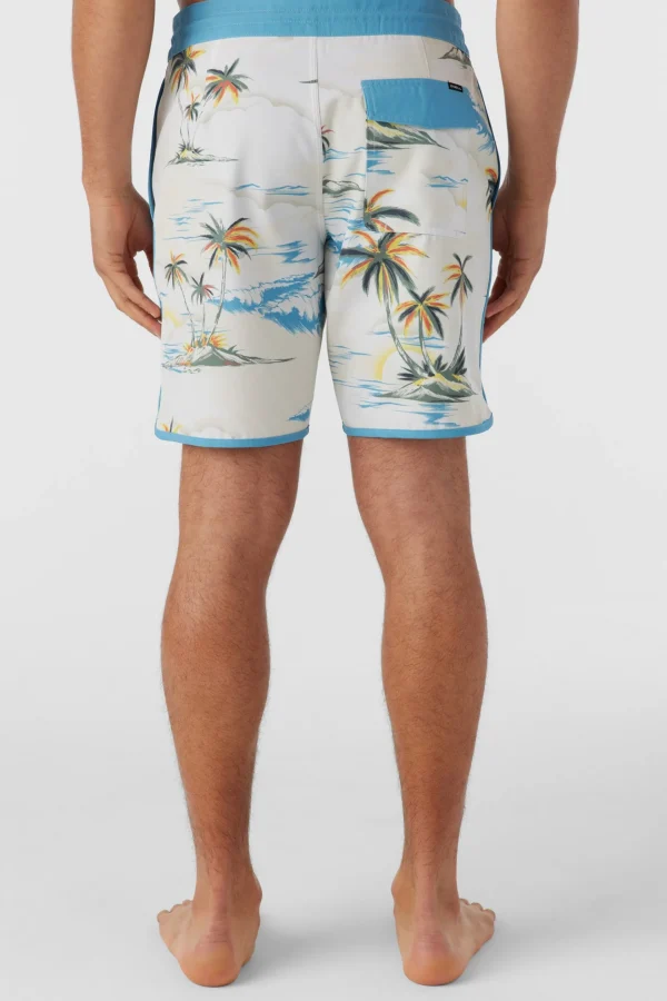 O’Neill Side Pockets^CRUZER SCALLOP 18" BOARDSHORTS CREAM