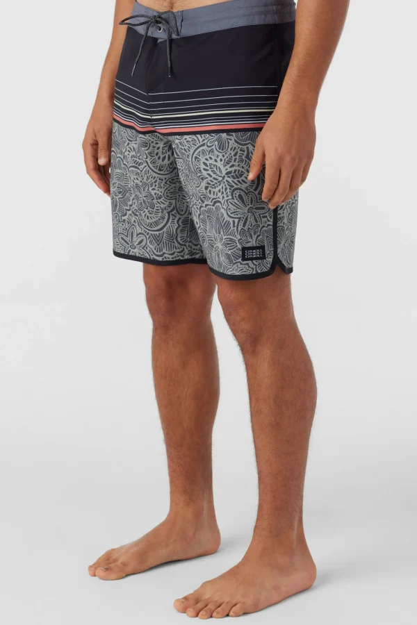 O’Neill Side Pockets^CRUZER SCALLOP 18" BOARDSHORTS GRAPHITE