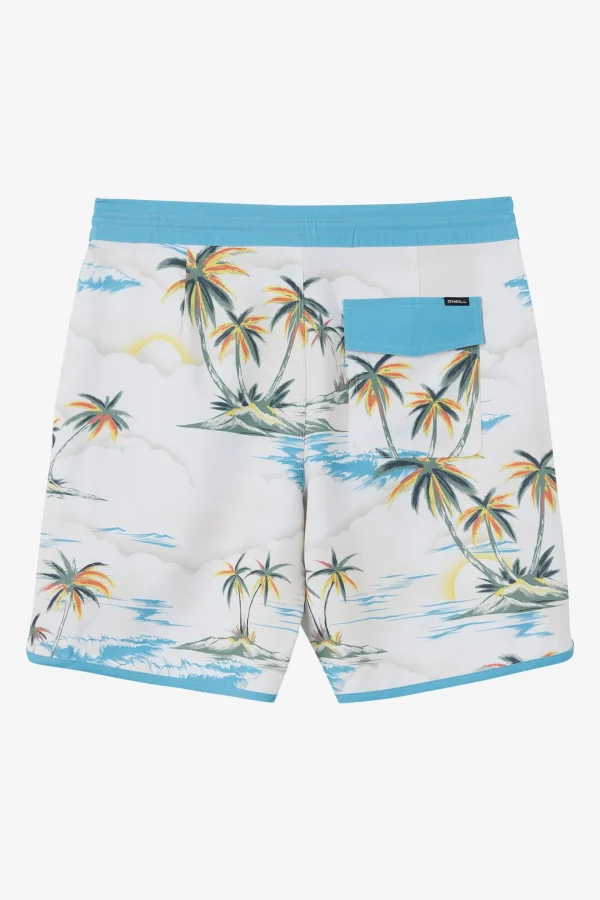 O’Neill Side Pockets^CRUZER SCALLOP 18" BOARDSHORTS CREAM