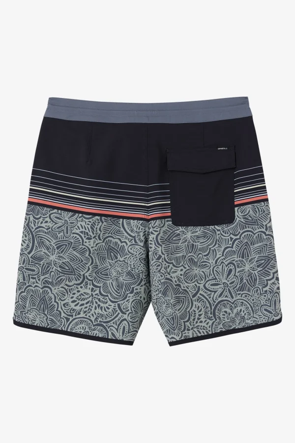 O’Neill Side Pockets^CRUZER SCALLOP 18" BOARDSHORTS GRAPHITE