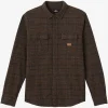 O’Neill Shirts & Flannels^DAVIES FLANNEL STANDARD FIT LONG SLEEVE SHIRT CARAFE