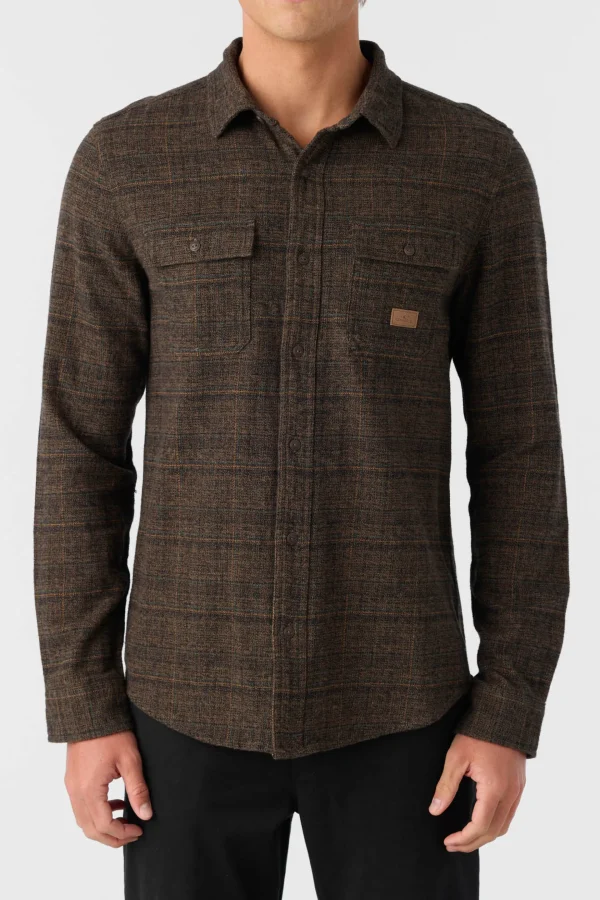 O’Neill Shirts & Flannels^DAVIES FLANNEL STANDARD FIT LONG SLEEVE SHIRT CARAFE