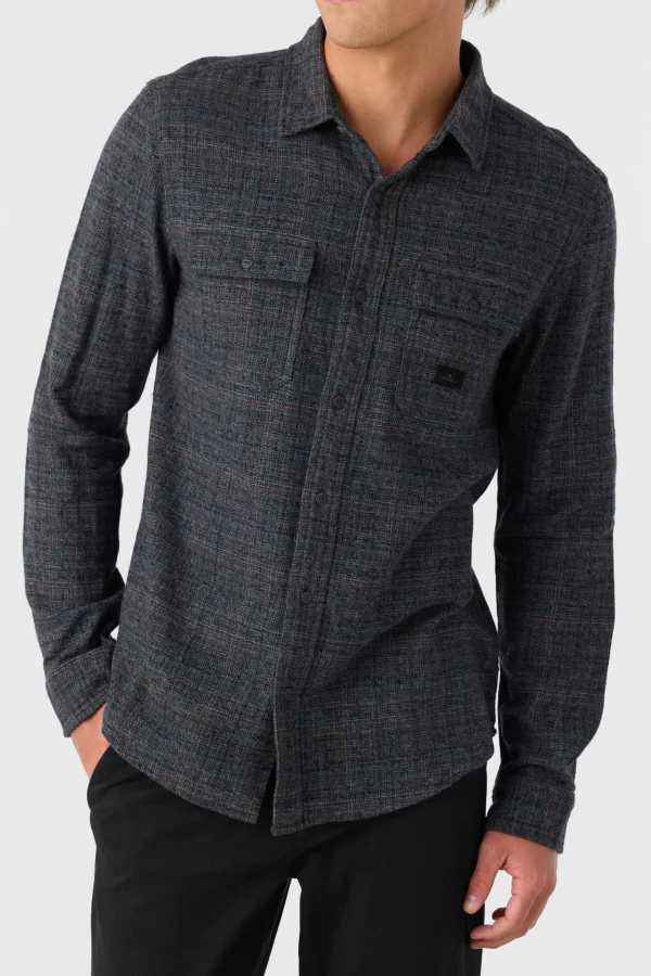 O’Neill Shirts & Flannels^DAVIES FLANNEL STANDARD FIT LONG SLEEVE SHIRT GRAPHITE