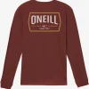 O’Neill Tees^DITHER STANDARD FIT LONG SLEEVE TEE BURGUNDY