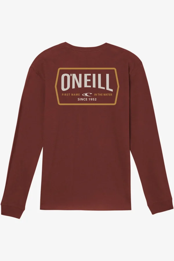 O’Neill Tees^DITHER STANDARD FIT LONG SLEEVE TEE BURGUNDY