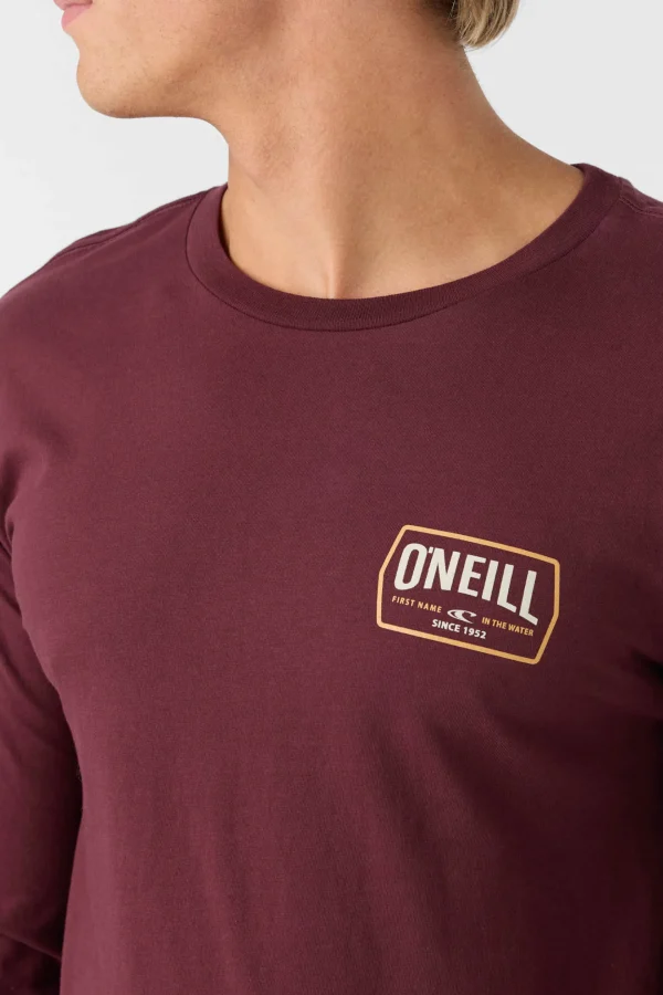 O’Neill Tees^DITHER STANDARD FIT LONG SLEEVE TEE BURGUNDY