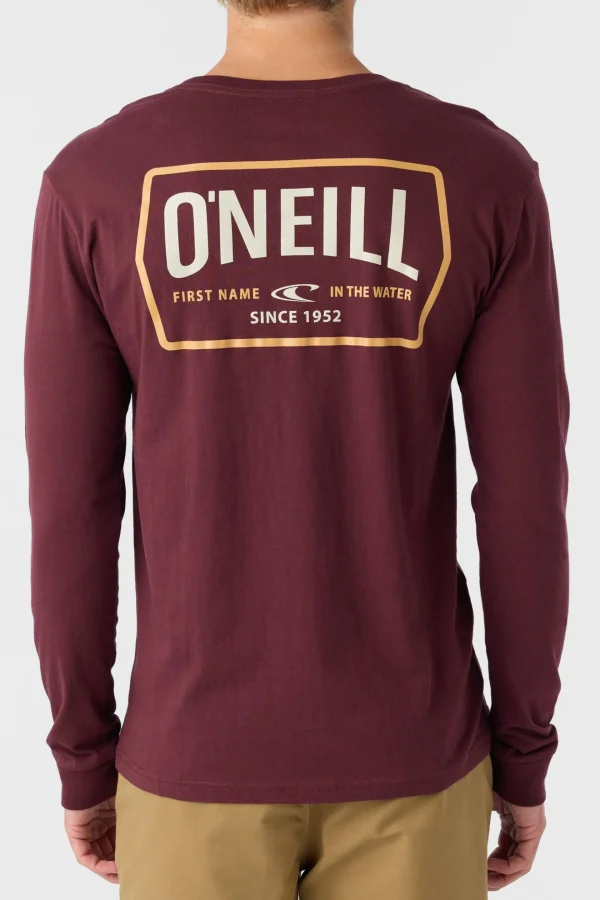 O’Neill Tees^DITHER STANDARD FIT LONG SLEEVE TEE BURGUNDY