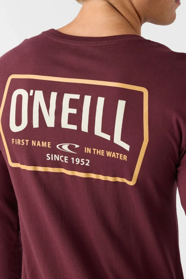 O’Neill Tees^DITHER STANDARD FIT LONG SLEEVE TEE BURGUNDY