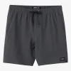 O’Neill Side Pockets^DIVERGENT ELASTIC WAIST LINED 17" SWIM TRUNKS GRAPHITE