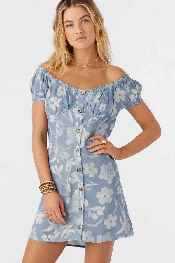 O’Neill Dresses^ELLISON EMILIA FLORAL OFF-THE-SHOULDER MINI DRESS INFINITY