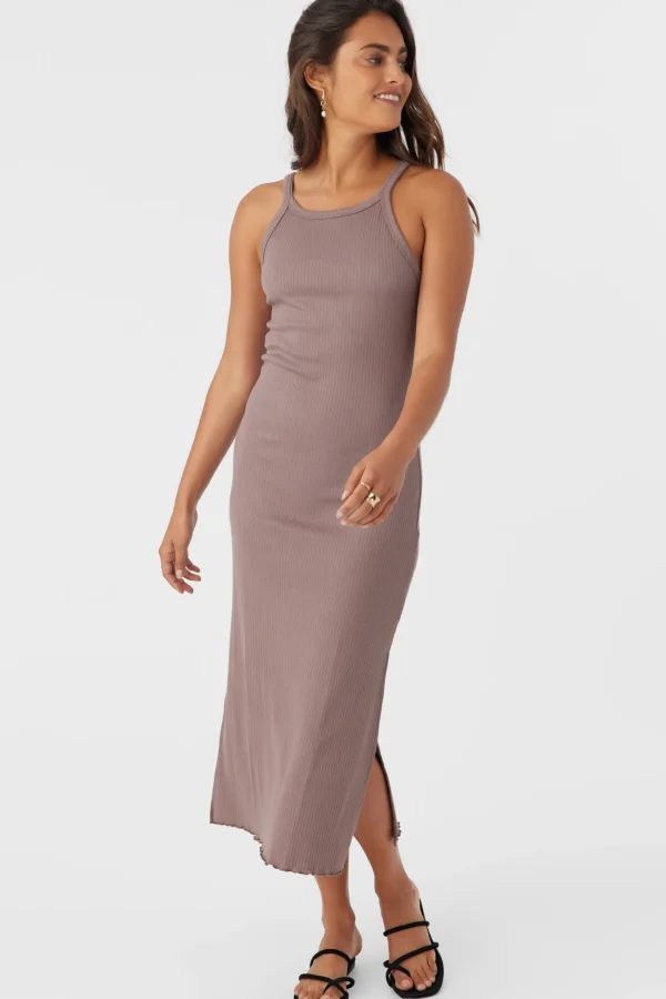 O’Neill Dresses^ERES RIB KNIT MIDI DRESS DEEP TAUPE