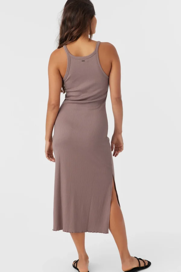 O’Neill Dresses^ERES RIB KNIT MIDI DRESS DEEP TAUPE