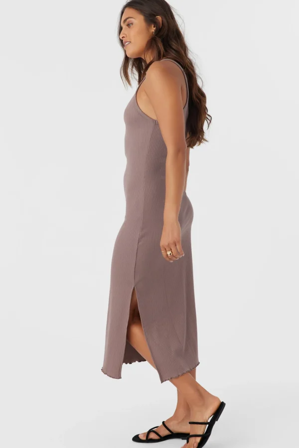 O’Neill Dresses^ERES RIB KNIT MIDI DRESS DEEP TAUPE