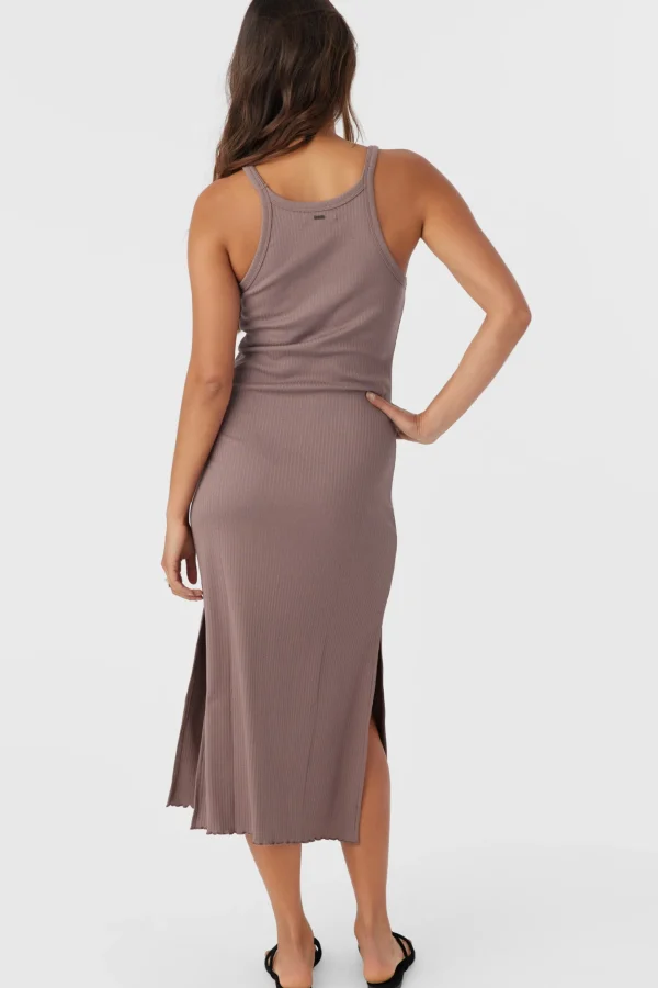 O’Neill Dresses^ERES RIB KNIT MIDI DRESS DEEP TAUPE