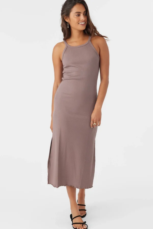 O’Neill Dresses^ERES RIB KNIT MIDI DRESS DEEP TAUPE