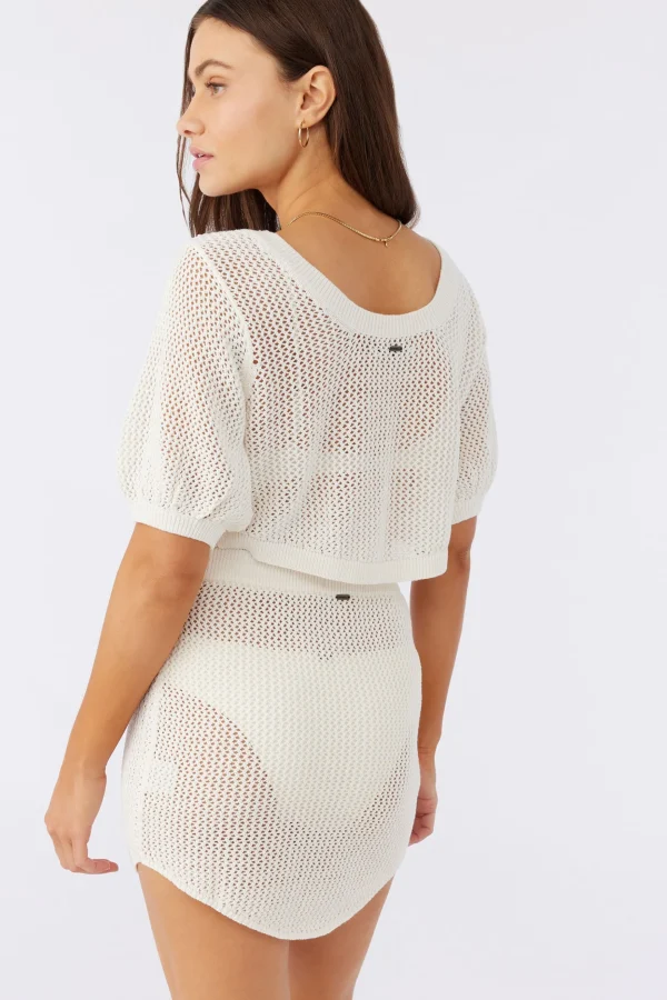 O’Neill Cover-Ups^ERIN CROCHET COVER-UP TOP VANILLA