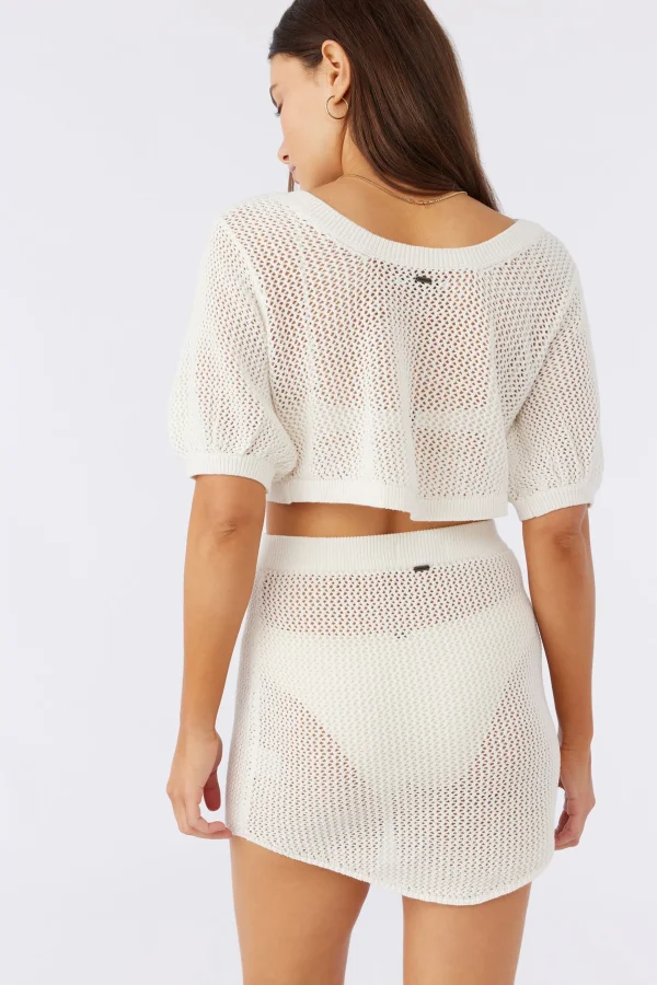 O’Neill Cover-Ups^ERIN CROCHET MINI SKIRT COVER-UP VANILLA