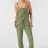 O’Neill Jumpsuits & Rompers^FRANCINA TWILL JUMPSUIT OIL GREEN