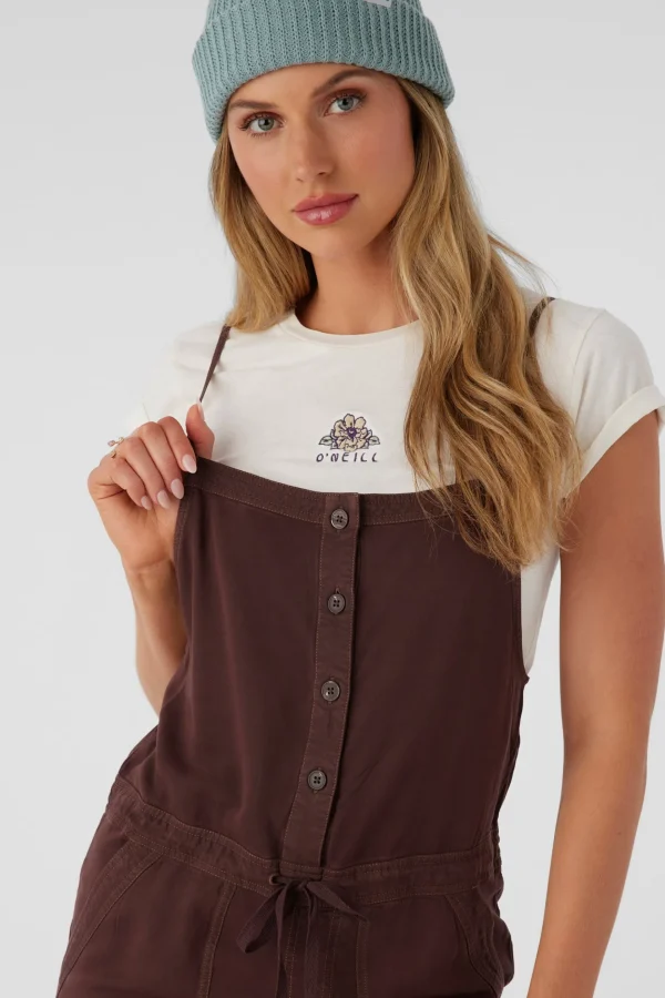 O’Neill Jumpsuits & Rompers^FRANCINA TWILL JUMPSUIT CHOCOLATE