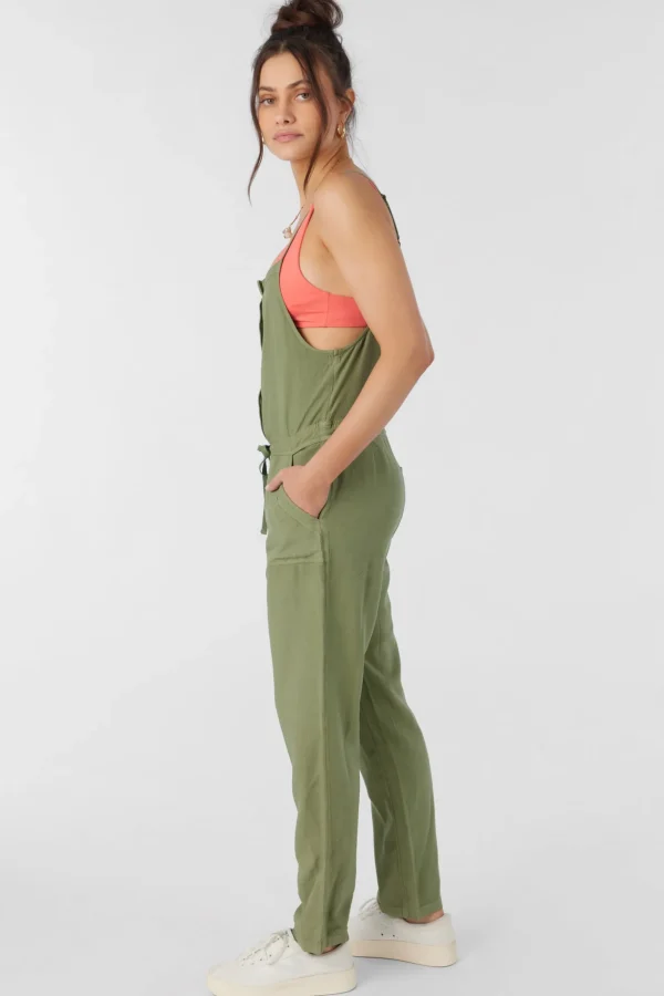 O’Neill Jumpsuits & Rompers^FRANCINA TWILL JUMPSUIT OIL GREEN