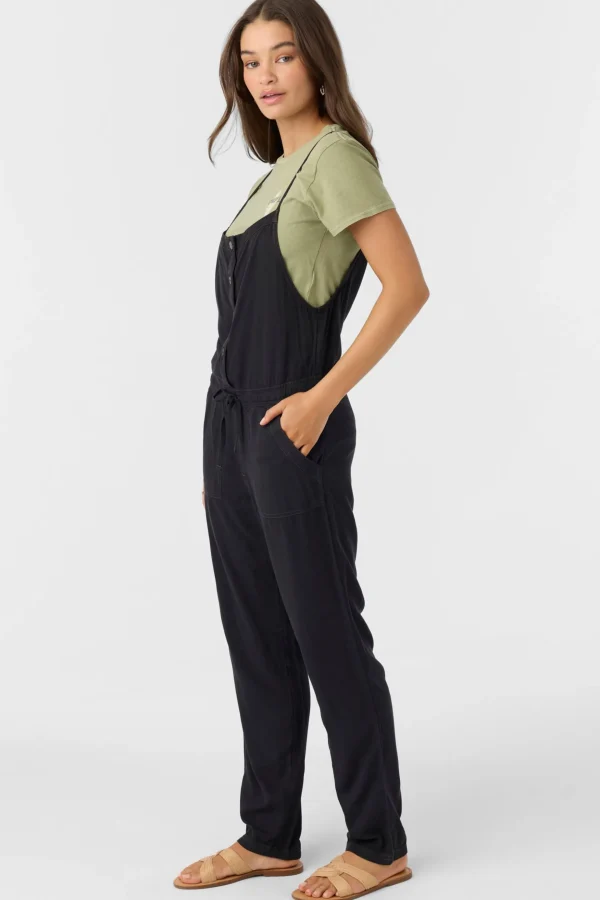 O’Neill Jumpsuits & Rompers^FRANCINA TWILL JUMPSUIT JET BLACK