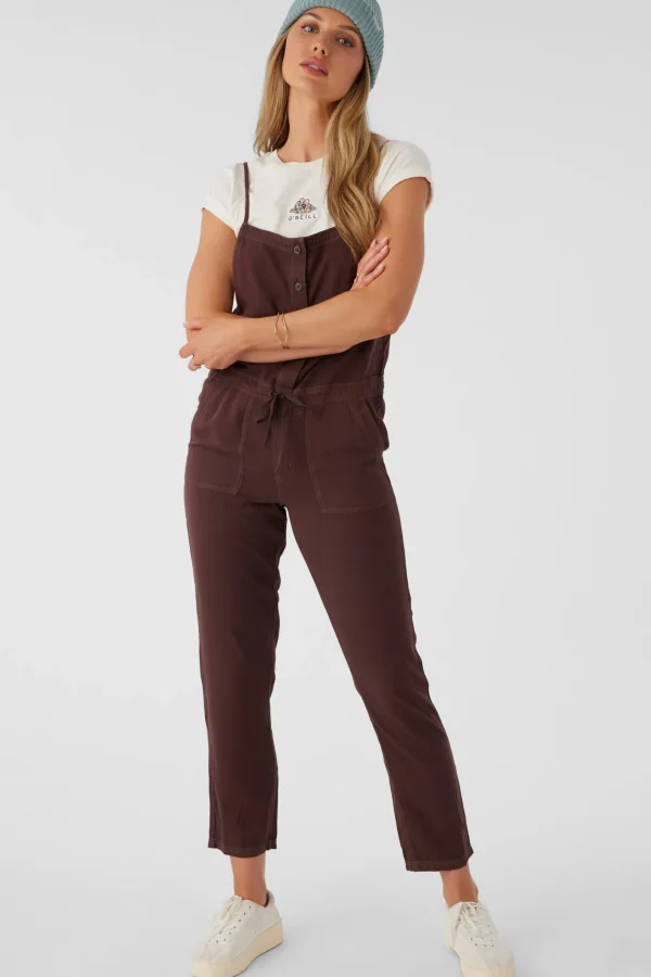 O’Neill Jumpsuits & Rompers^FRANCINA TWILL JUMPSUIT CHOCOLATE