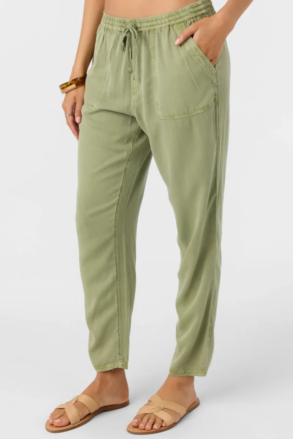 O’Neill Bottoms^FRANCINA TWILL PANTS OIL GREEN