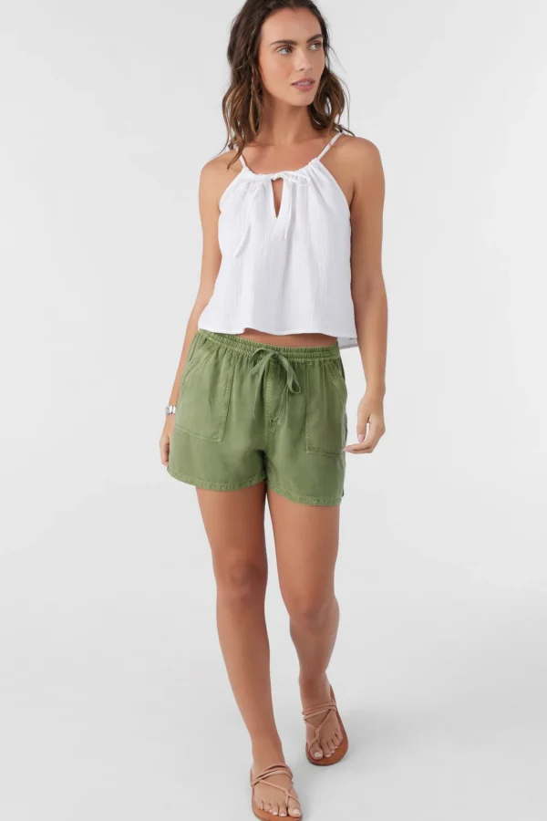 O’Neill Bottoms^FRANCINA TWILL SHORTS OIL GREEN